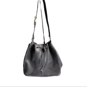 Advitt Leather Hobo Bucket Bag